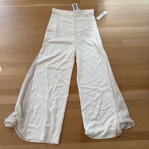 Cushnie Wide Leg Pant with Chiffon Side Panels | Size: 8 | New with Tags (NWT)